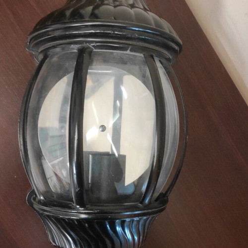 Outdoor wall light new, aluminum and glass, black