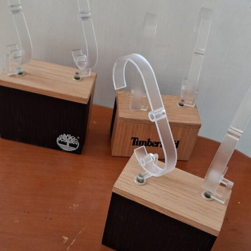 Timberland watch stands like new, set of three, black and beige