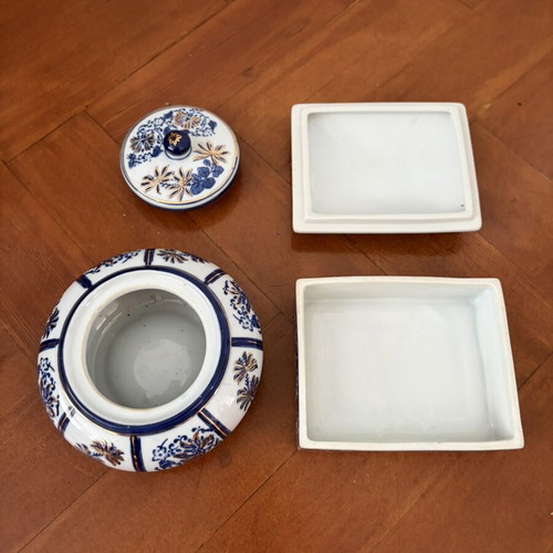 Decorative bowls with lids like new, set of 2