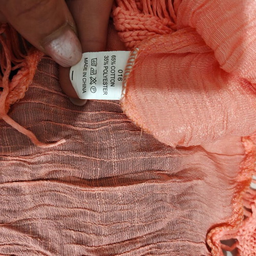 Beach blouse, pink and orange