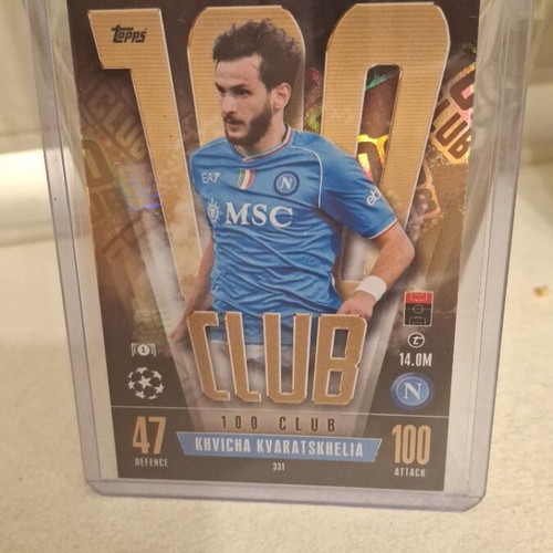 Kvaratskhelia Topps 100 Club card