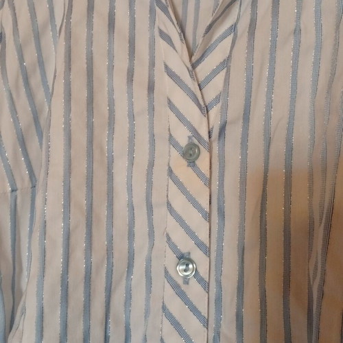 Zara summer shirt used, white and blue, size S