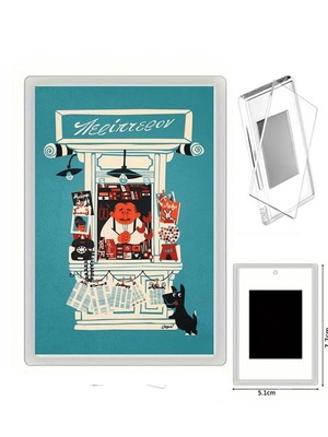 Peripteron fridge magnet with transparent acrylic frame new