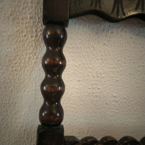 Vintage wooden carved frame used, handmade schastis heirloom 45x32 cm