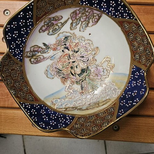 Satsuma bowl handmade decorative like new