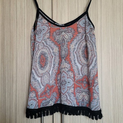 Viva women's top with fringes like new, colorful, sizes S-M