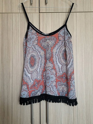 Viva women's top with fringes like new, colorful, sizes S-M