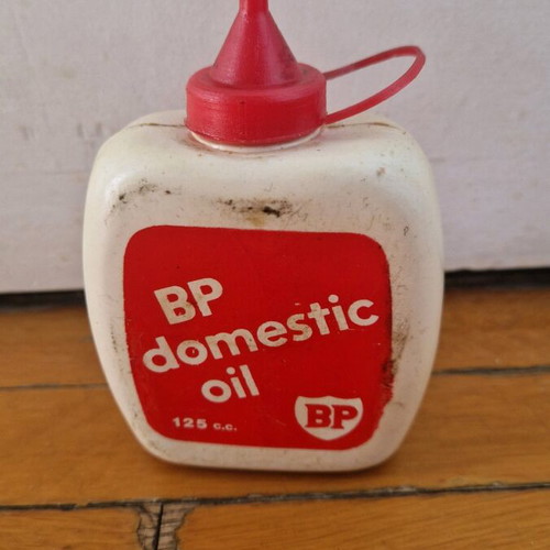 Vintage 1960s oil bottle container for small mechanisms used