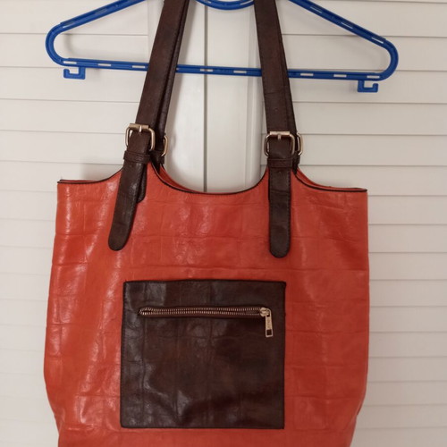Koala Shoulder Bag like new, orange and tan