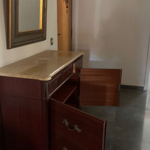 Solid wood furniture with marble top