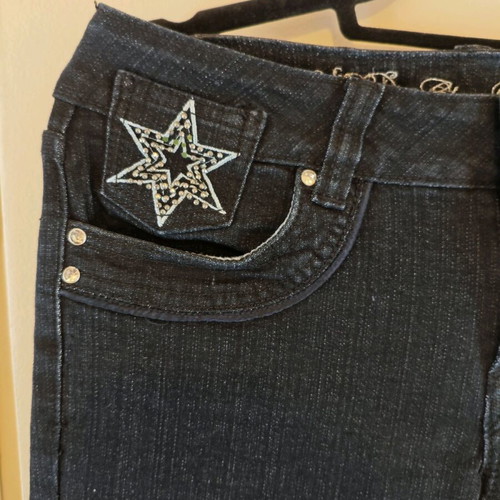 Y2K bootcut jeans like new, black, size M