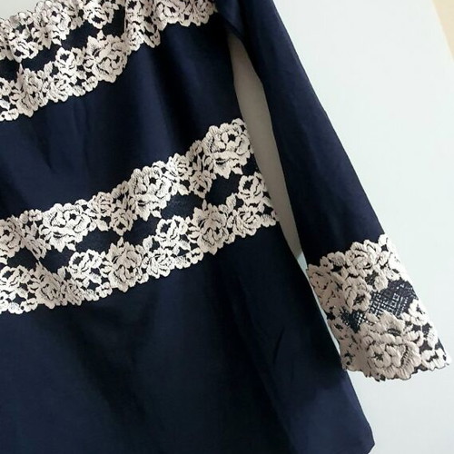 Intimissimi blouse with lace new, size L, blue