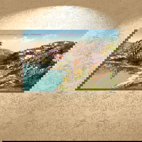 Χρωμολιθογραφημένη καρτποστάλ Καστοριάς μεταχειρισμένη