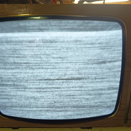 Vintage black and white TV