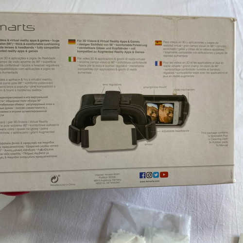 VR glasses 4smarts Spectator Plus like new, universal for smartphone