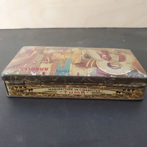 TUMA Argolis vintage tobacco tin box 1900-1910
