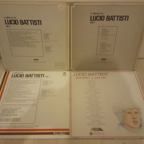 Lucio Battisti vinyl records used, Greek editions, pack of 4