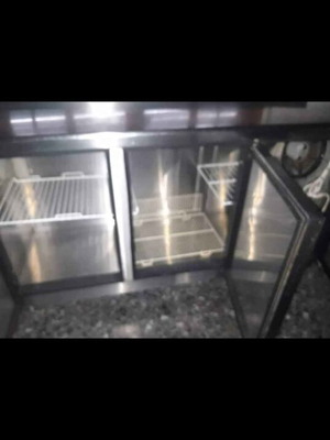 Inox refrigerator with external unit used