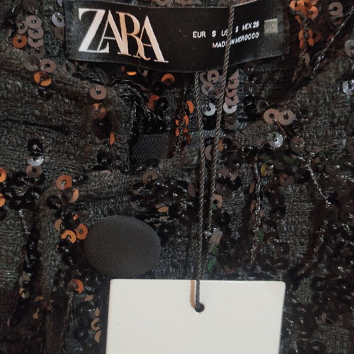Zara jacket new with sequins size S black