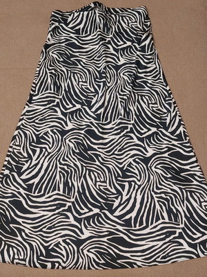 Zara satin midi skirt new with zebra print, size M