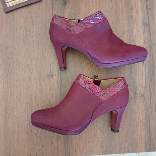 Mariamare heels new, size 36, 7.5 cm heel, burgundy