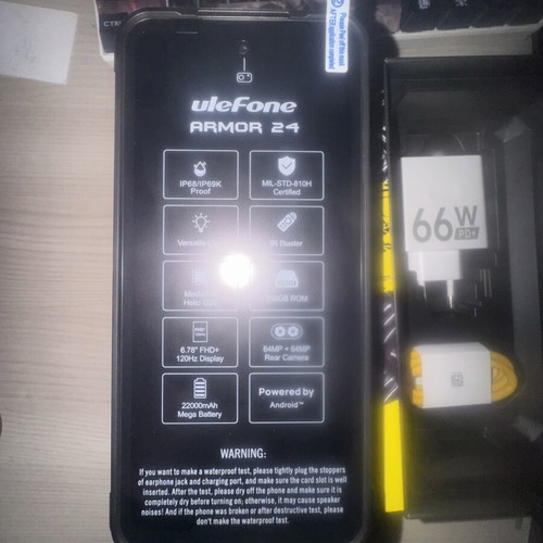 Ulefone Armor 24 smartphone new, 256GB, 64MP camera, IP68/69K proof