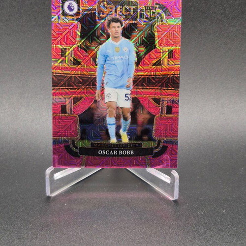 2023 Select Premier League Terrace Pink Mojo Prizm Oscar Bobb Rookie RC Manchester City