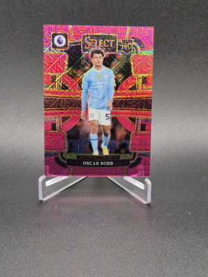 2023 Select Premier League Terrace Pink Mojo Prizm Oscar Bobb Rookie RC Manchester City