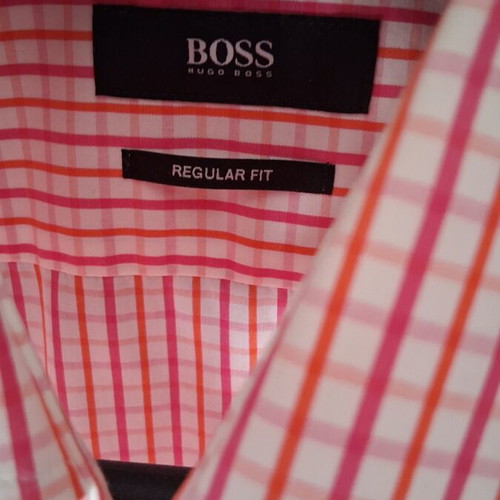 Boss men's shirt like new, pink, size L