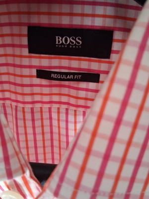 Boss men's shirt like new, pink, size L