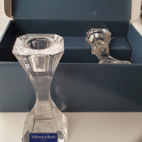 Crystal candlesticks Villeroy & Boch new, classic design