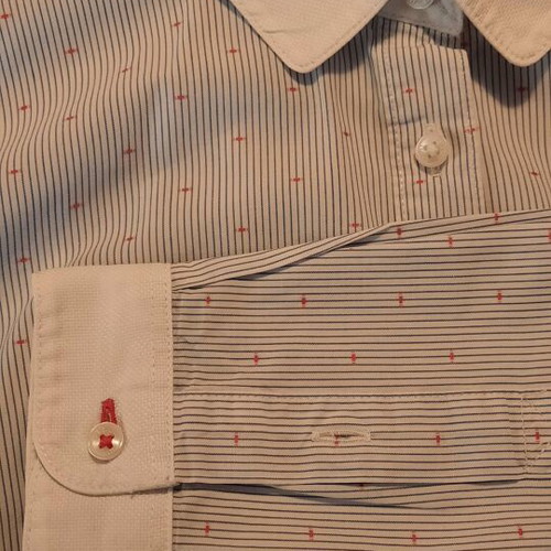 Tommy Hilfiger women's shirt striped with fuchsia spot, size 6, like new