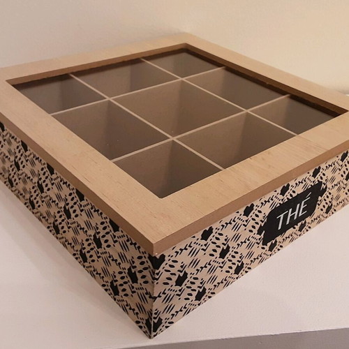 Wooden tea storage box used