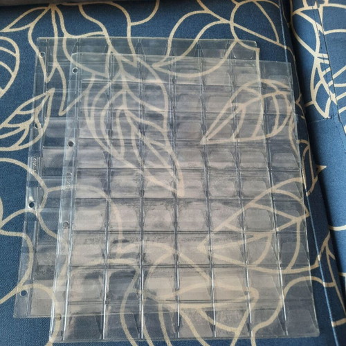 Empty coin storage pages, pack of 5, various sizes