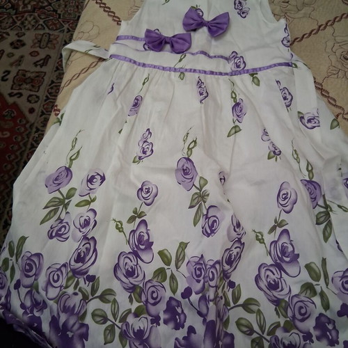 Girl's dress like new, multicolored, sizes 128-134 cm
