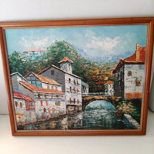 Painting used with artist signature and vintage frame 55×45