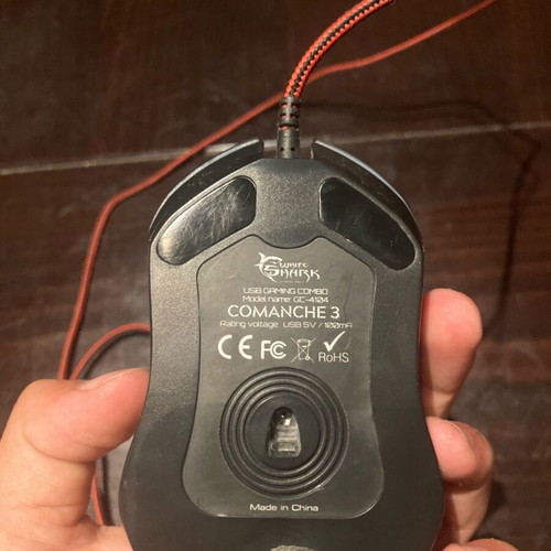 White Shark gaming mouse with RGB lighting, wired, like new