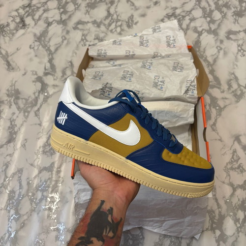 Nike Air Force 1 x Undefeated Ανδρικά αθλητικά παπούτσια κίτρινο και μπλε κατόπιν παραγγελίας