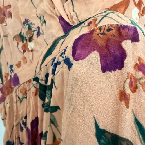 Maxi floral dress Oysho σαν καινούργιο, πολύχρωμο, one size