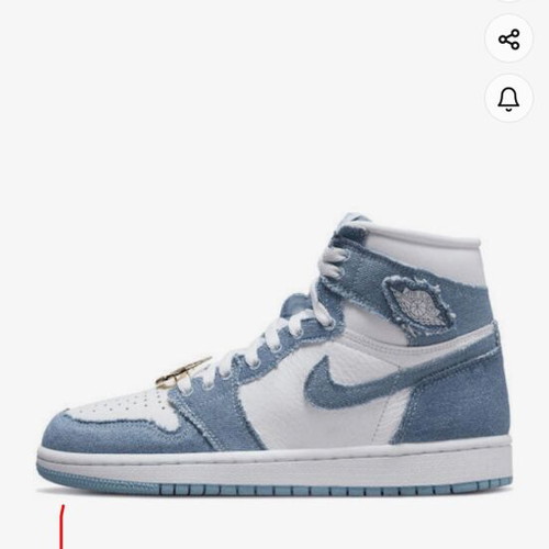 Air Jordan 1 High OG sneakers like new, size 40, blue