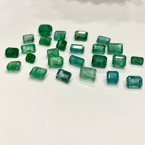 Natural emerald cut stones 24 carats new, non heat treated