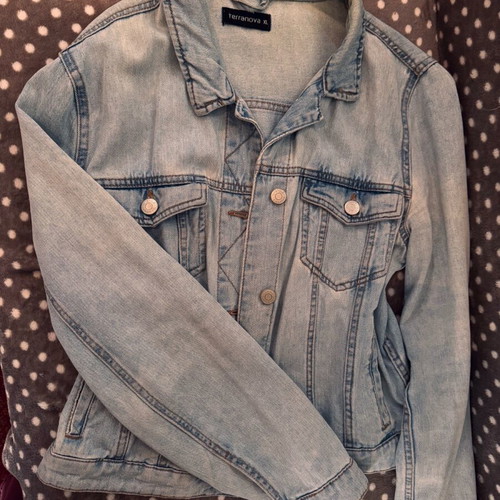 Denim jacket women's XL like new, blue turquoise