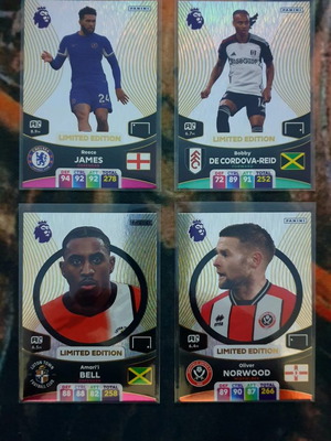 Panini Adrenalyn XL Premier League 2024 πακέτο 4 limited edition κάρτες καινούργιες