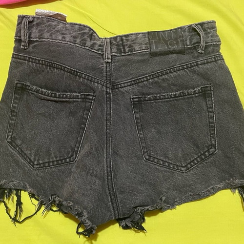 Stradivarius vintage denim shorts used, gray, size 34