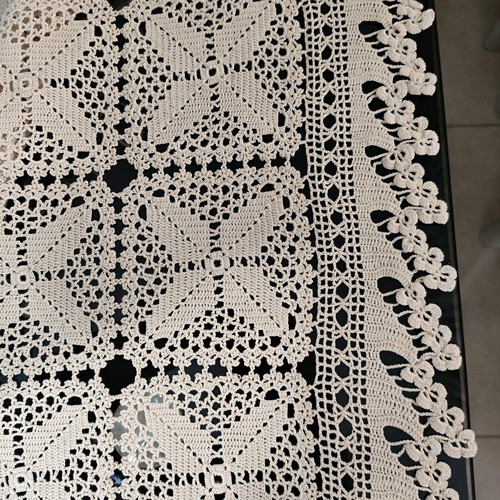 Handmade Crochet Tablecloth like new, 1.85m x 1.45m, vintage 1980s