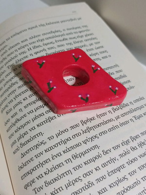 Handmade clay page holder new