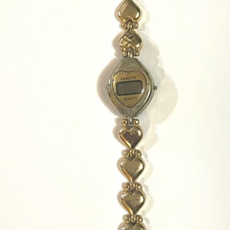 Quartz wristwatch used, gold color, women's