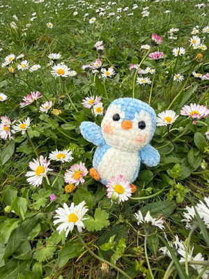 Handmade knitted penguin custom made