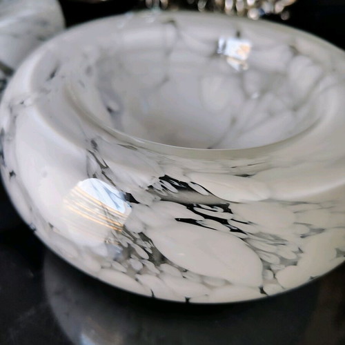 Costa Boda blown glass ashtrays like new, set of two