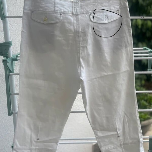 Claudia Sträter vintage cotton capri pants, white